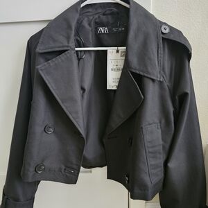 ZARA cropped trench jacket